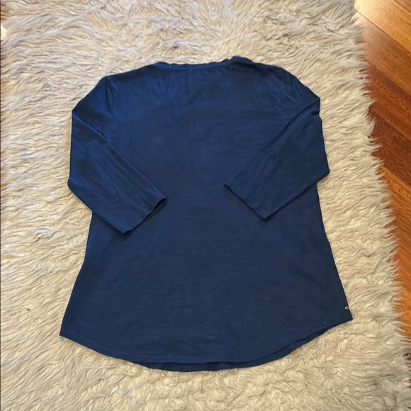 Sundance Navy Blue Quarter Sleeve Short with Floral Embroidery‎ - Picture 6 of 6